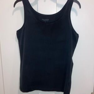 Petite black tank/shell top. Talbots.